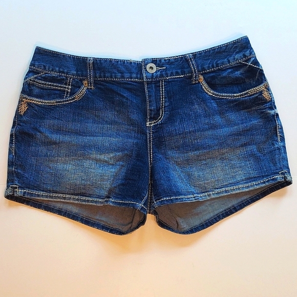Maurices Pants - Maurices Distressed Embroidered Pocket Jean Shorts